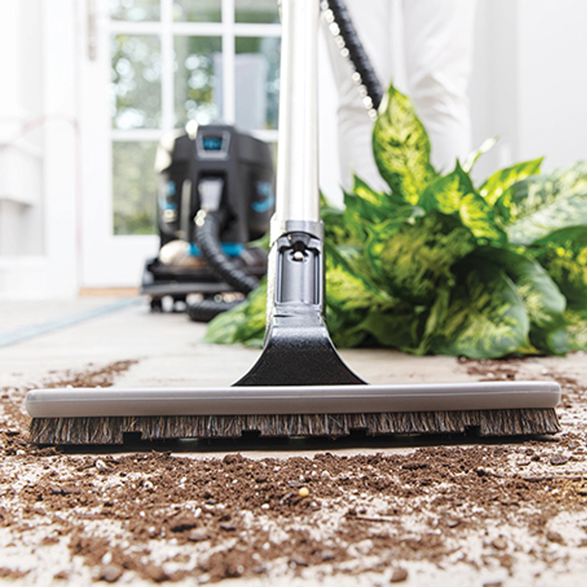 Floor and wall brush on a household floor